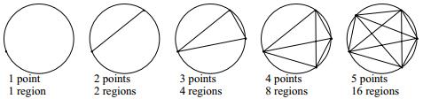 A circle divided by chords