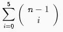 A sum of binary coefficients